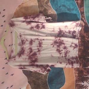 American Eagle soft and sexy XL tie dye short sleeve shirt purple pink and white